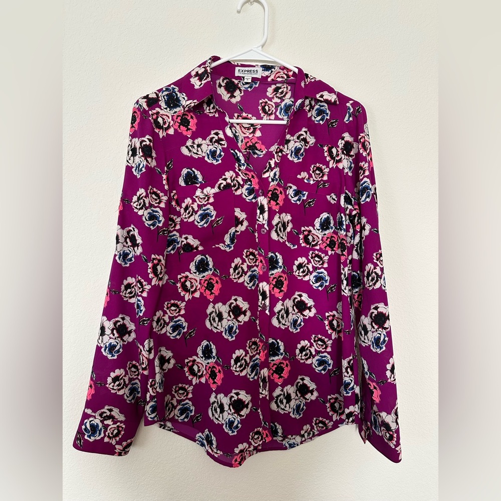 Express The Portifino Shirt Floral Blouse
